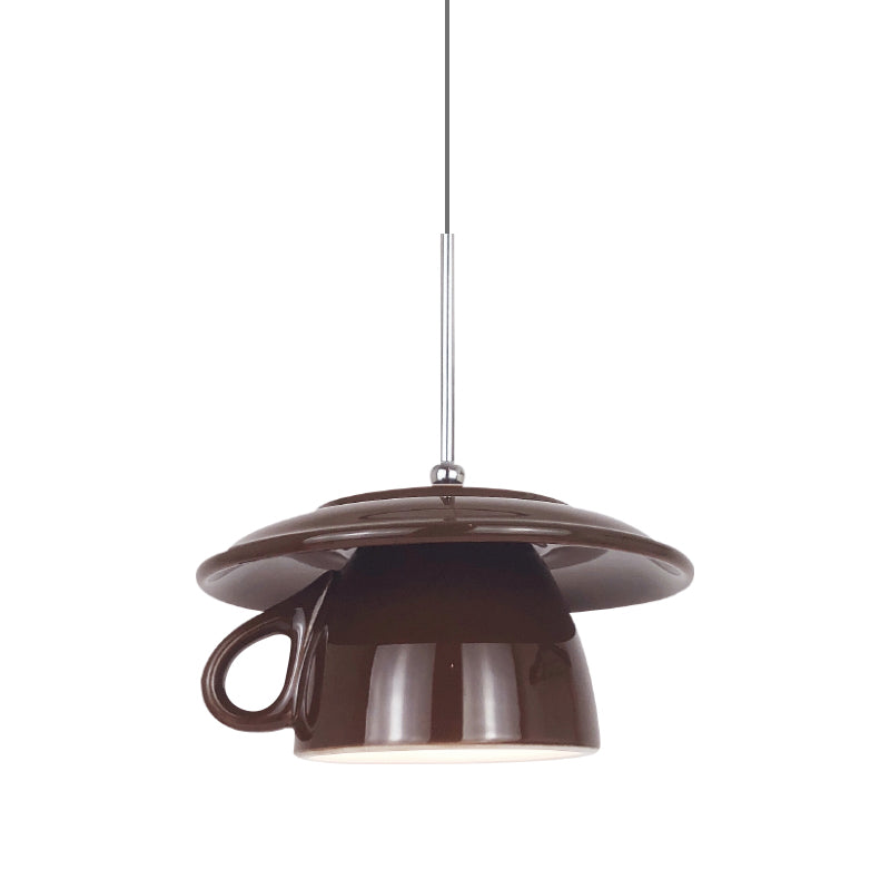 Hailie Modern Cup Ceramic LED Pendant Light Bedroom