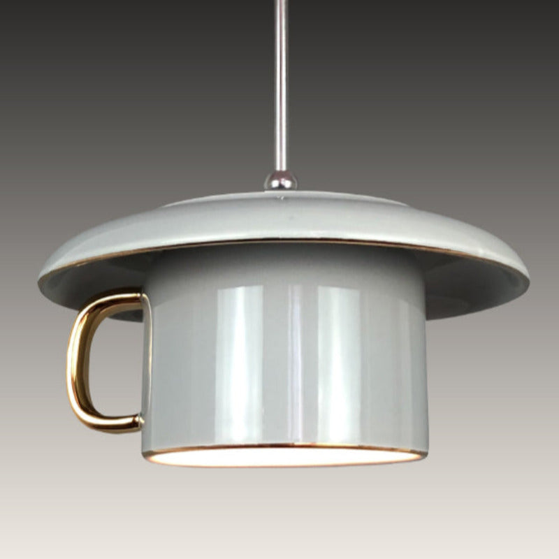 Hailie Urban Cup Ceramic LED Pendant Light Living Room