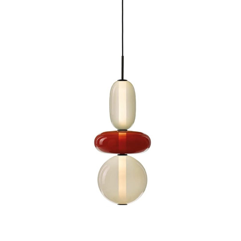 Morandi Modern Design LED Pendant Light Black White Red Bedroom