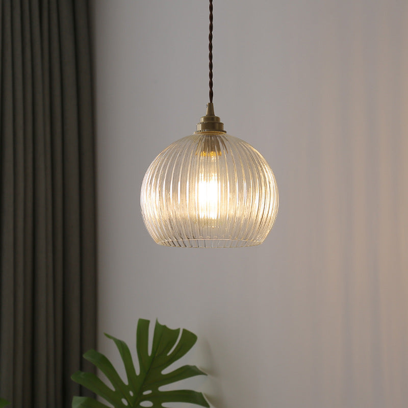 Hailie Minimalist Sphere Metal/Glass LED Pendant Light White/Transparent