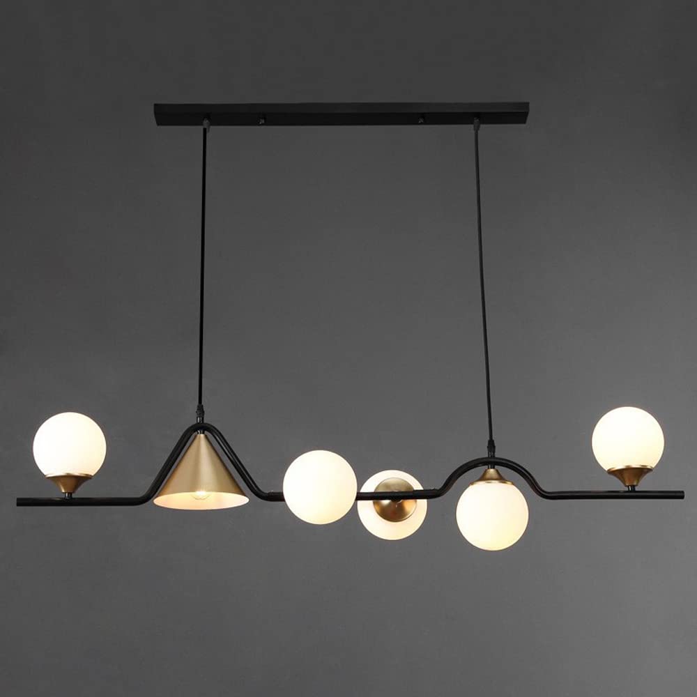 Edge Modern LED Pendant Light Black/Gold Glass Living Room/Bedroom