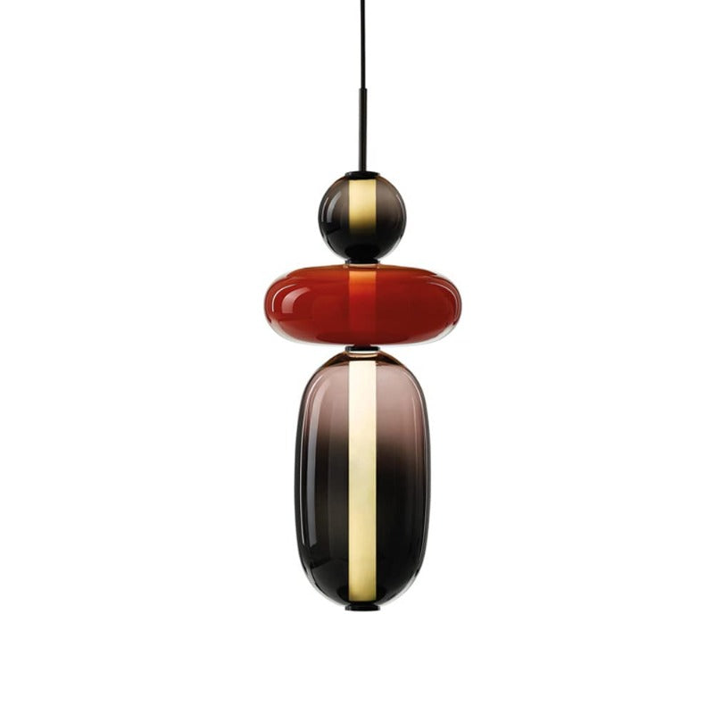 Morandi Modern Design LED Pendant Light Black White Red Bedroom