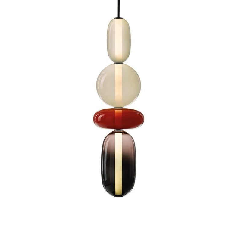 Morandi Modern Design LED Pendant Light Black White Red Bedroom