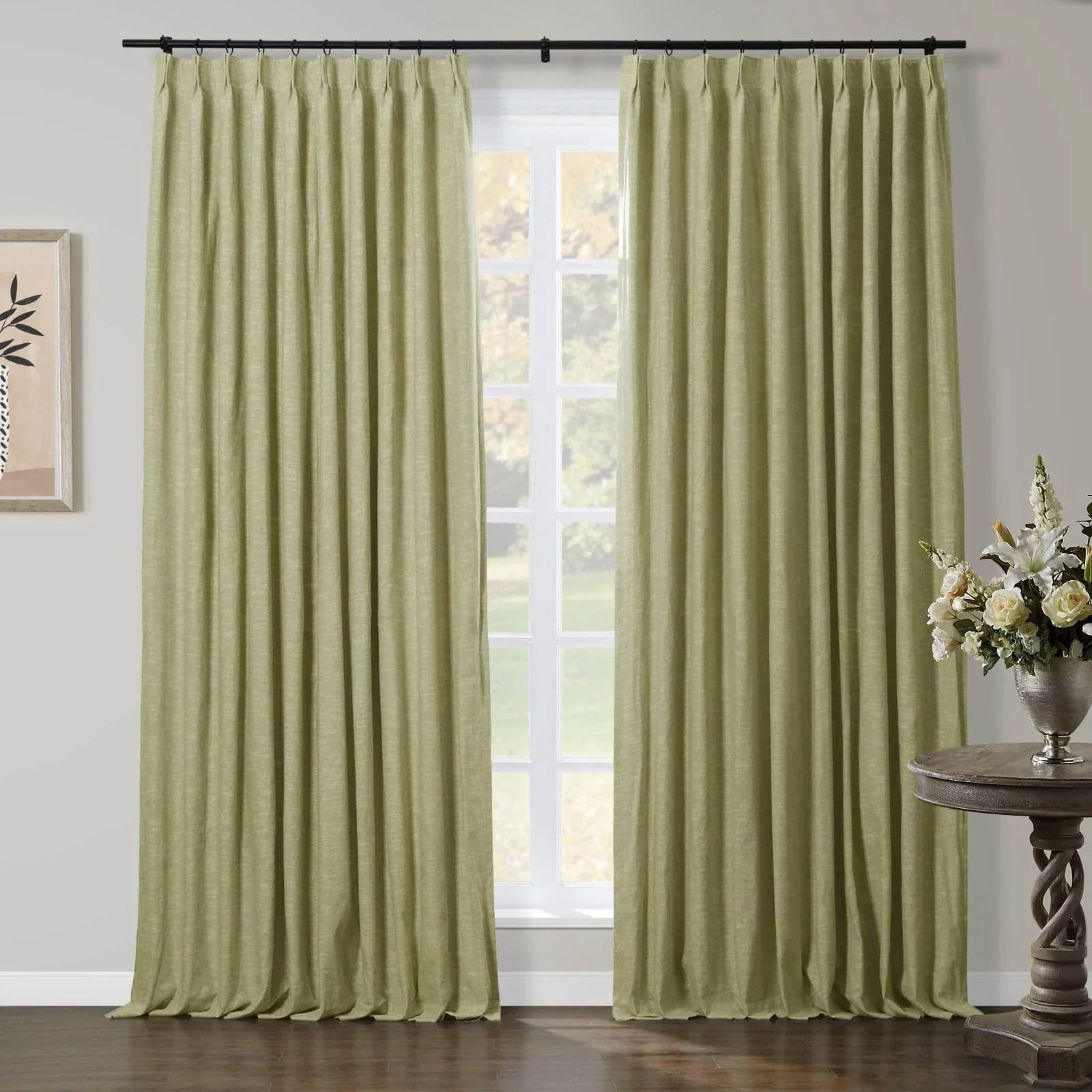 Aira Linen Cotton Curtain Pleated