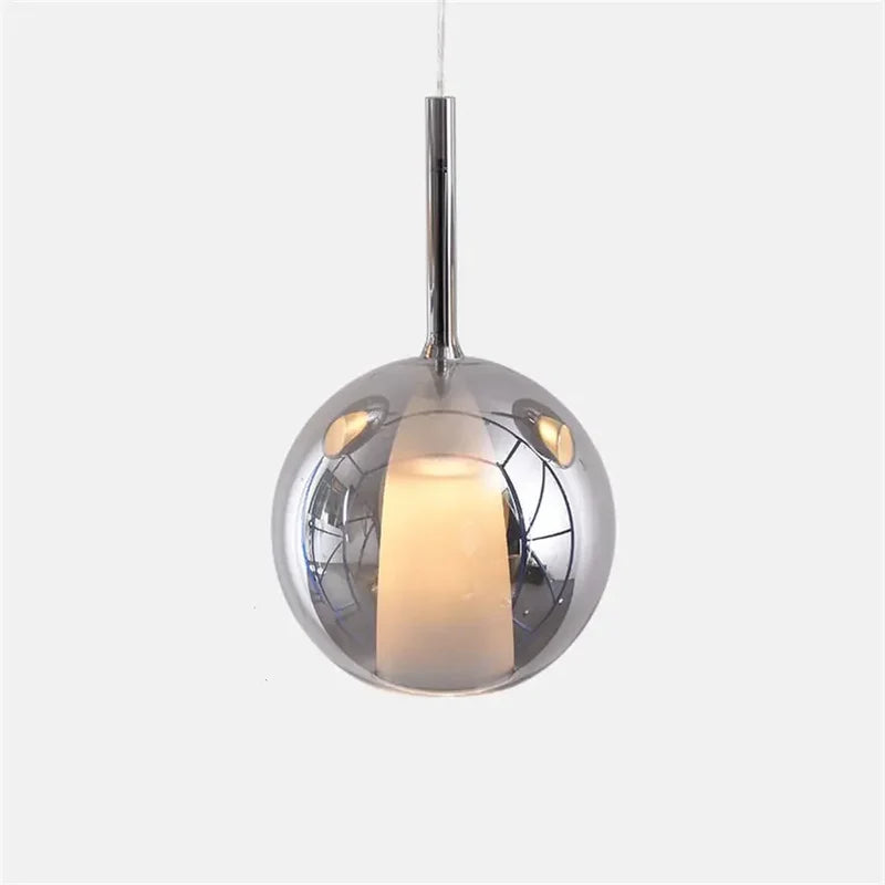 Hailie Modern Sphere LED Pendant Light Glass Dining Room