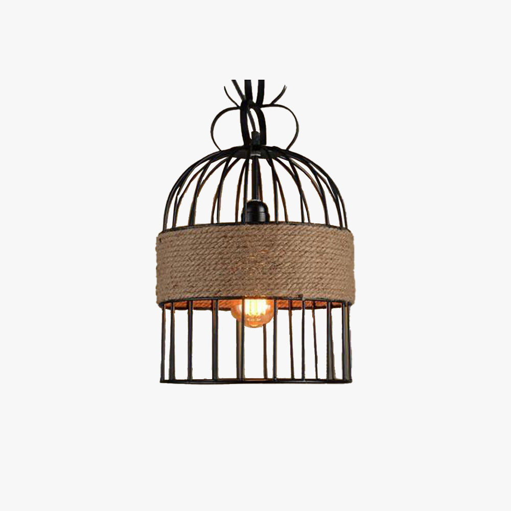 Epoch Design LED Birdcage Pendant Light Metal/Rope Cafe/Bar/Restaurant