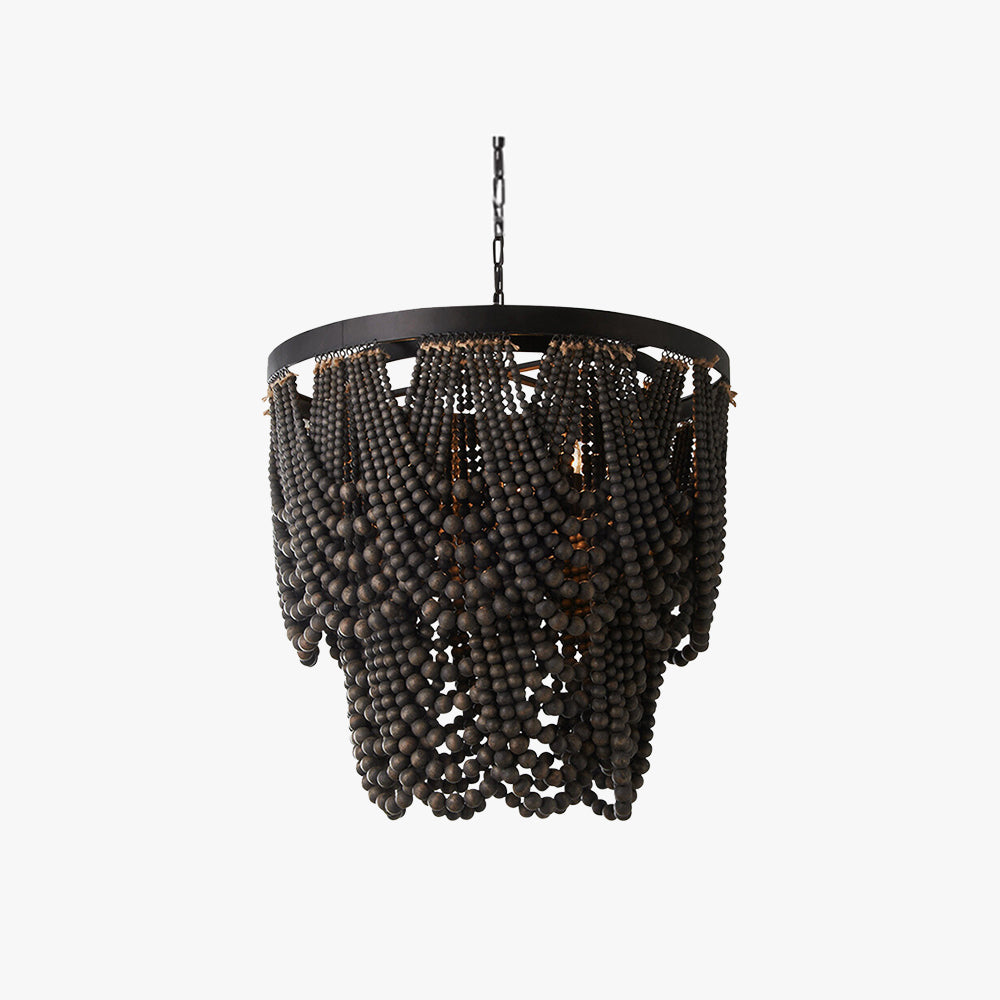 Alessio Boho LED Pendant Lights Black/Rust/White Wood/Metal Living Room/Bedroom