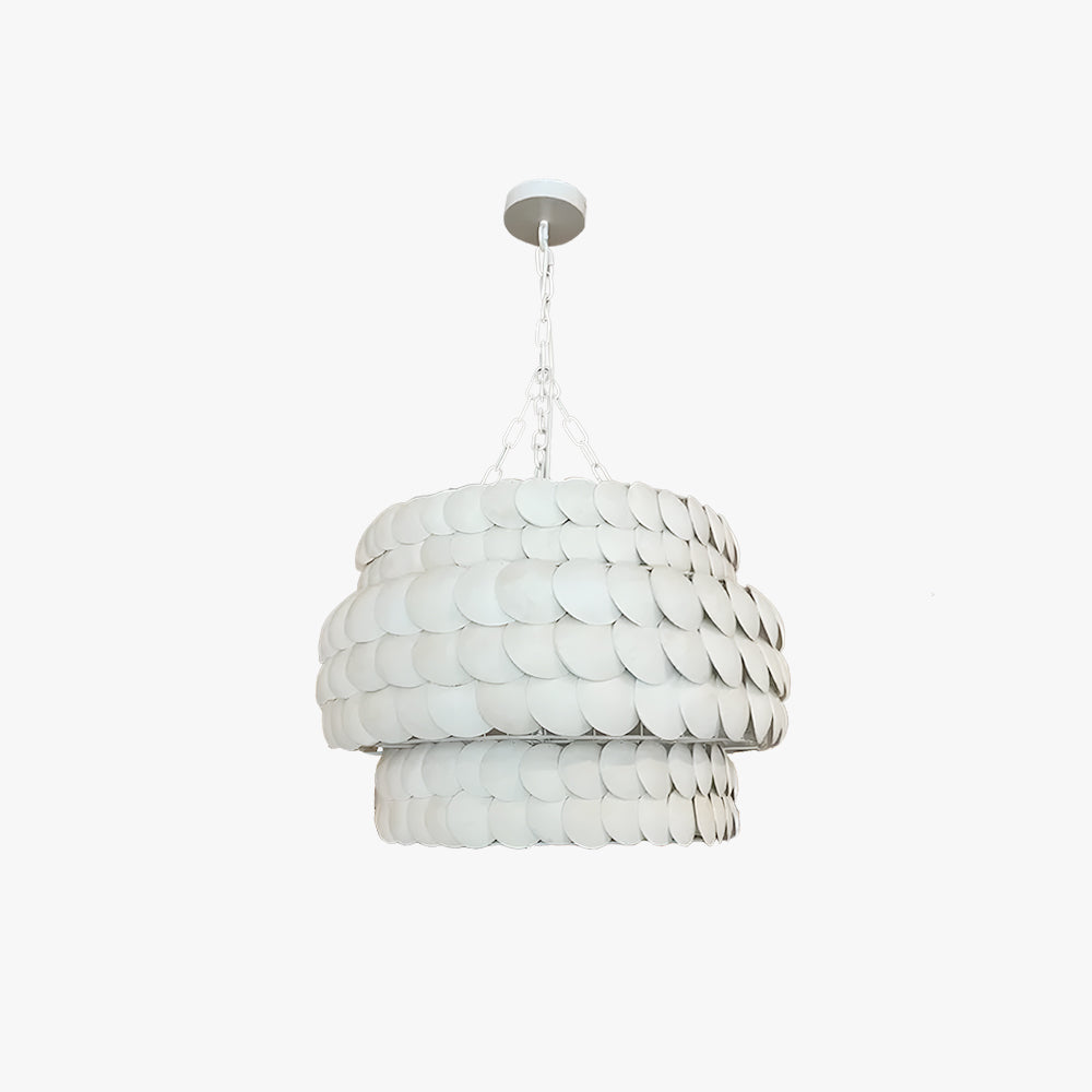 Morandi Vintage Design LED Pendant Light Cream Metal Living Room/Dining Room