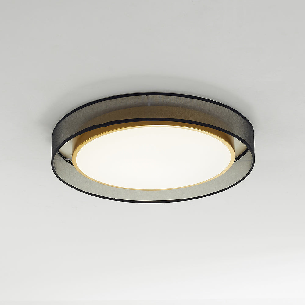 Quinn Nordic Modern Round LED Flush Mount Ceiling Light, Gold