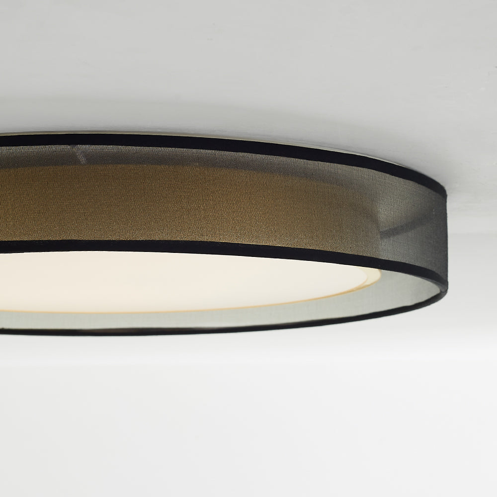 Quinn Nordic Modern Round LED Flush Mount Ceiling Light, Gold