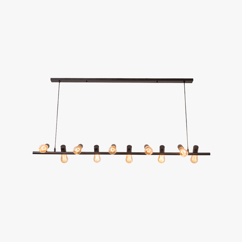 Alessio Vintage LED Chandelier Black Metal Dining/Living Room/Bar