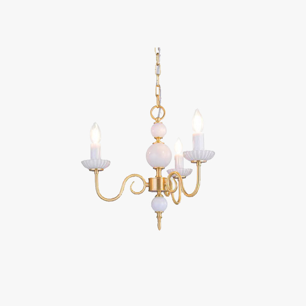 Silva Vintage LED Candle Chandelier Ceramic Bedroom