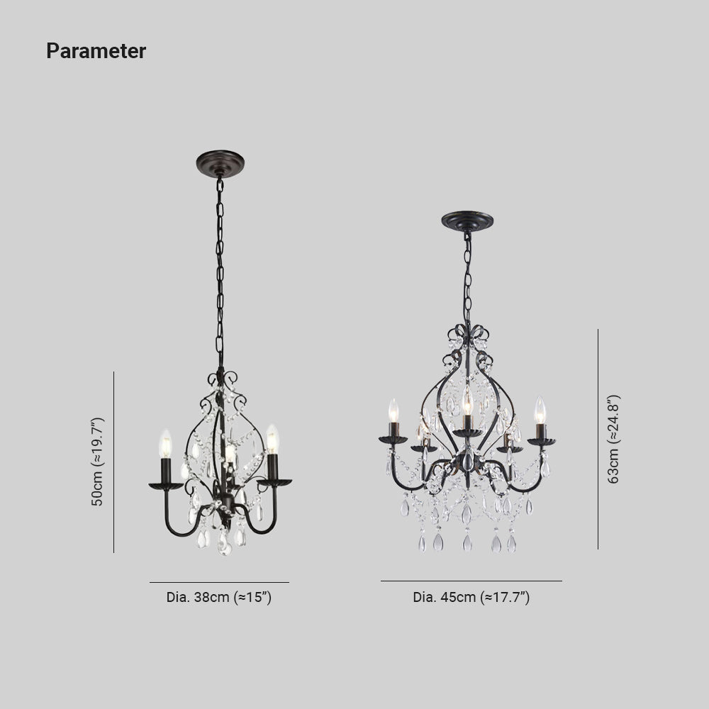 Silva American Crystal Metal Chandelier Restaurant Living Room