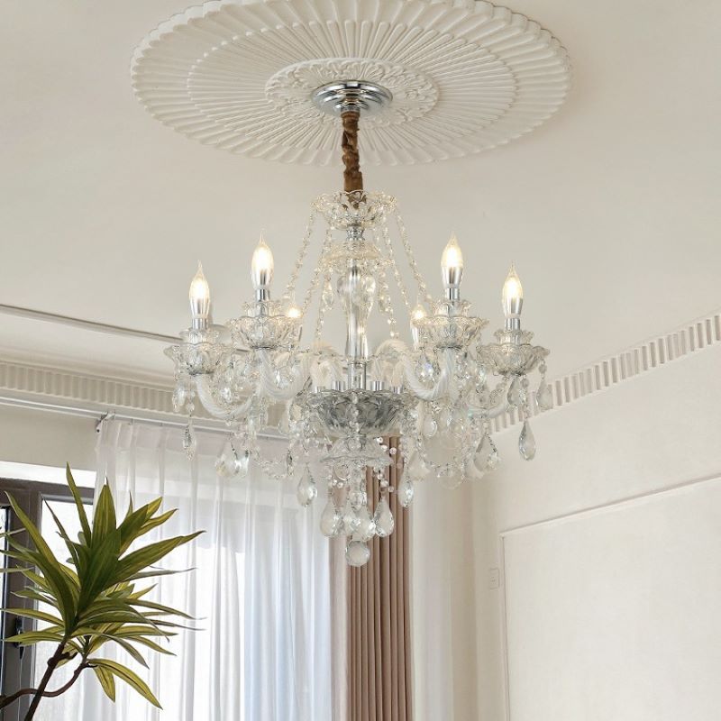 Silva French Crystal Metal Chandelier Living Room Dining Room