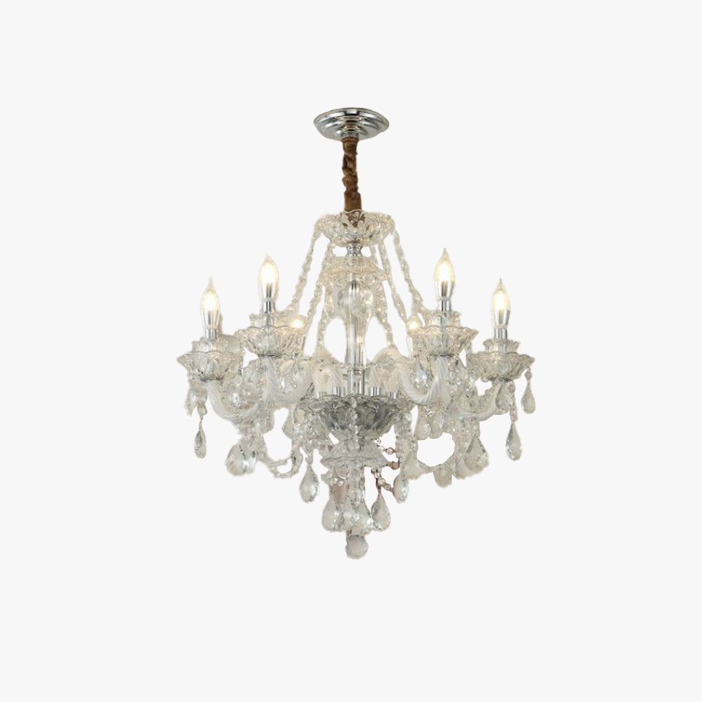 Silva French Crystal Metal Chandelier Living Room Dining Room