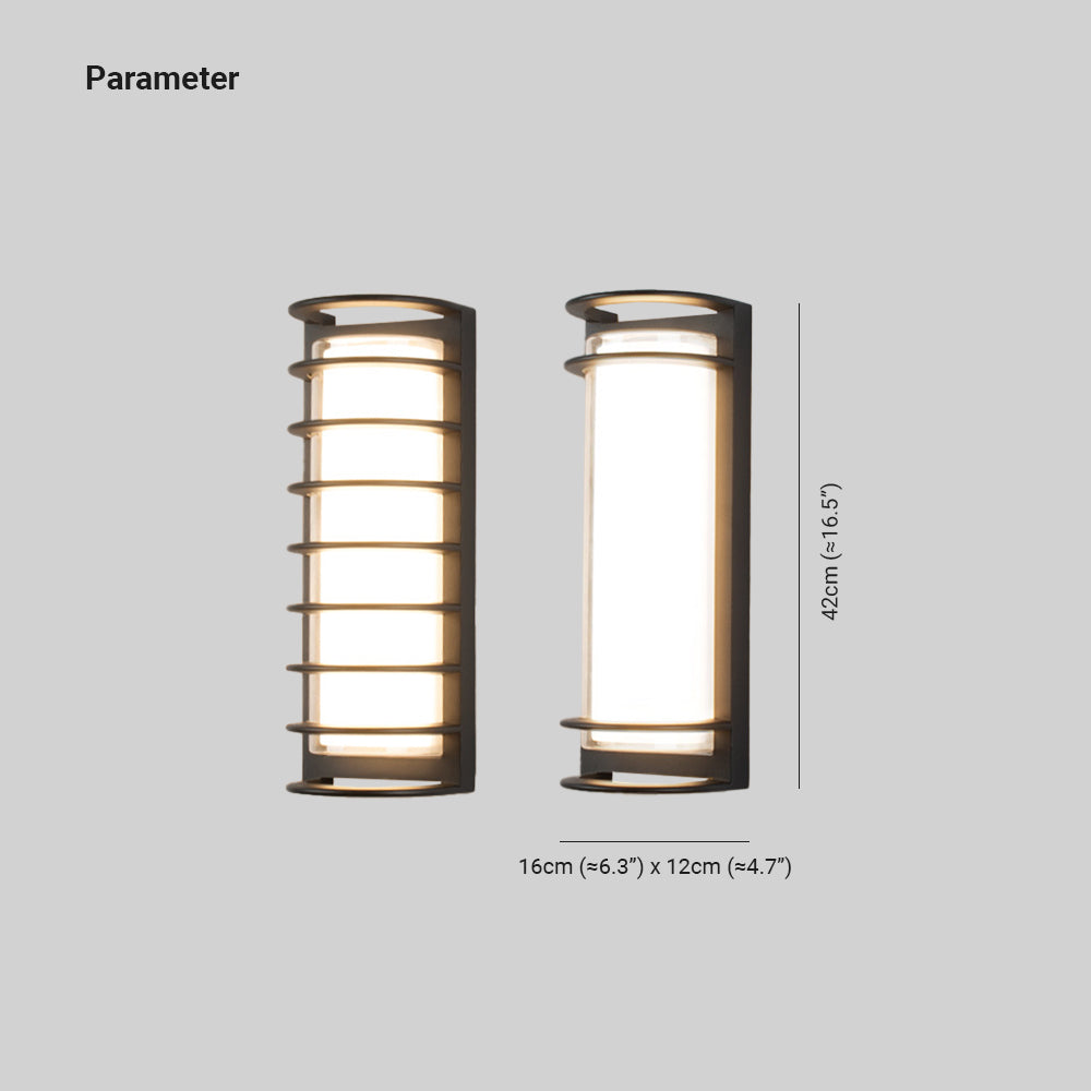 Orr Waterproof Outdoor Wall Lamp Metal Acrylic Courtyard