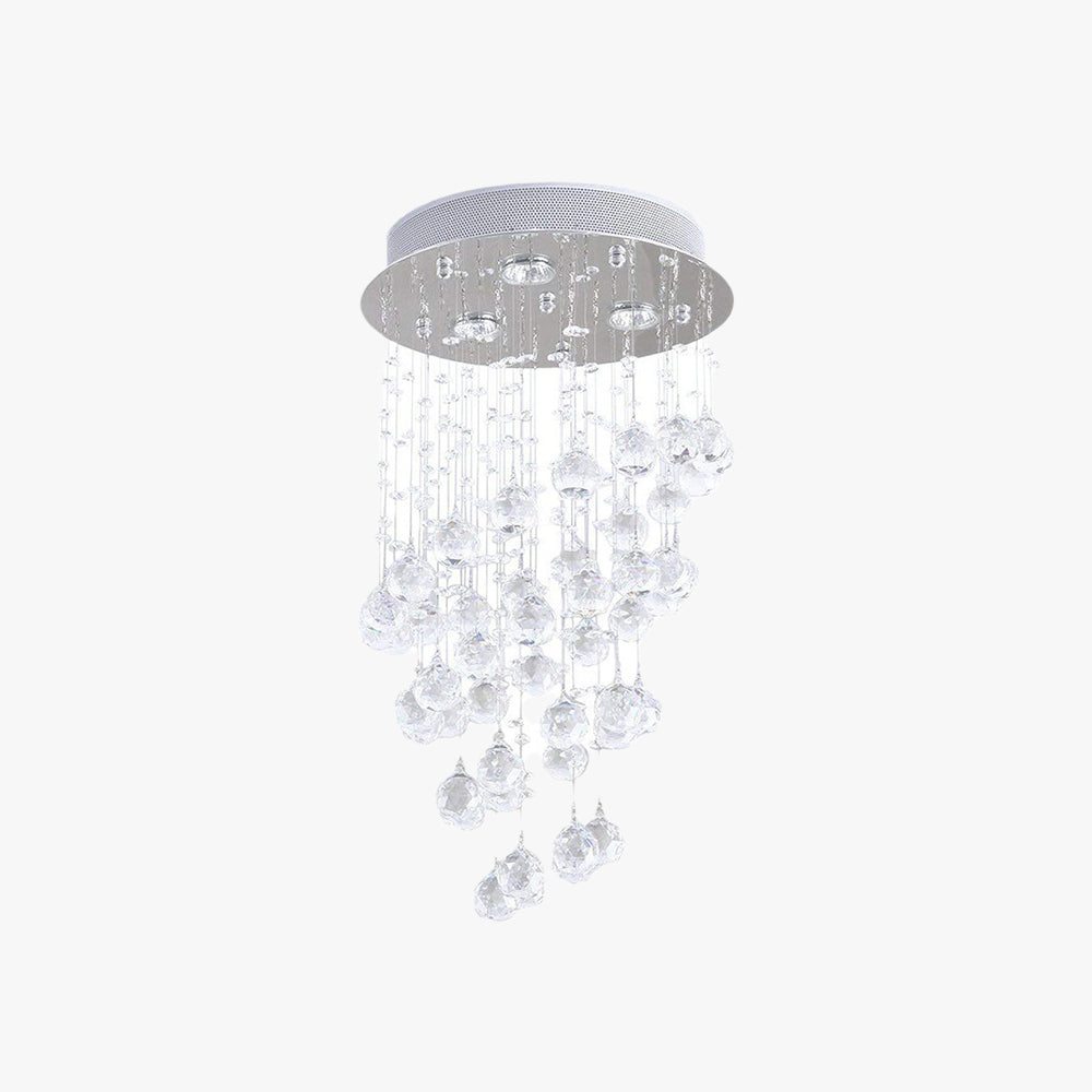 Alana Long Flush Mount Ceiling Light Metal Glass Living Room