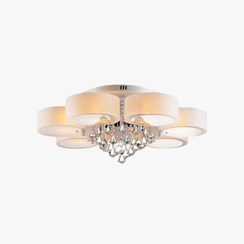 Quinn Modern Round Acrylic Glass Flush Mount Ceiling Light Hallway