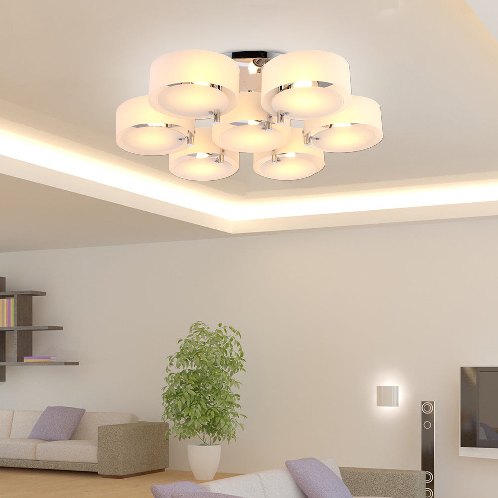 Quinn Modern Round Acrylic Glass Flush Mount Ceiling Light Hallway