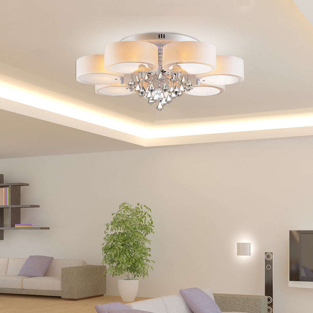 Quinn Modern Round Acrylic Glass Flush Mount Ceiling Light Hallway