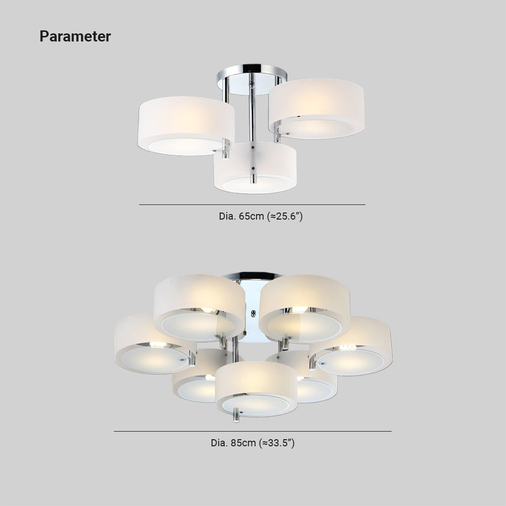 Quinn Modern Round Acrylic Glass Flush Mount Ceiling Light Hallway