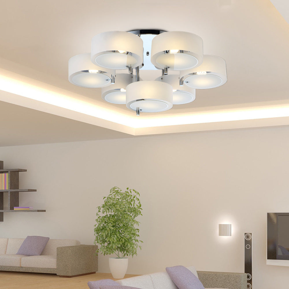 Quinn Modern Round Acrylic Glass Flush Mount Ceiling Light Hallway