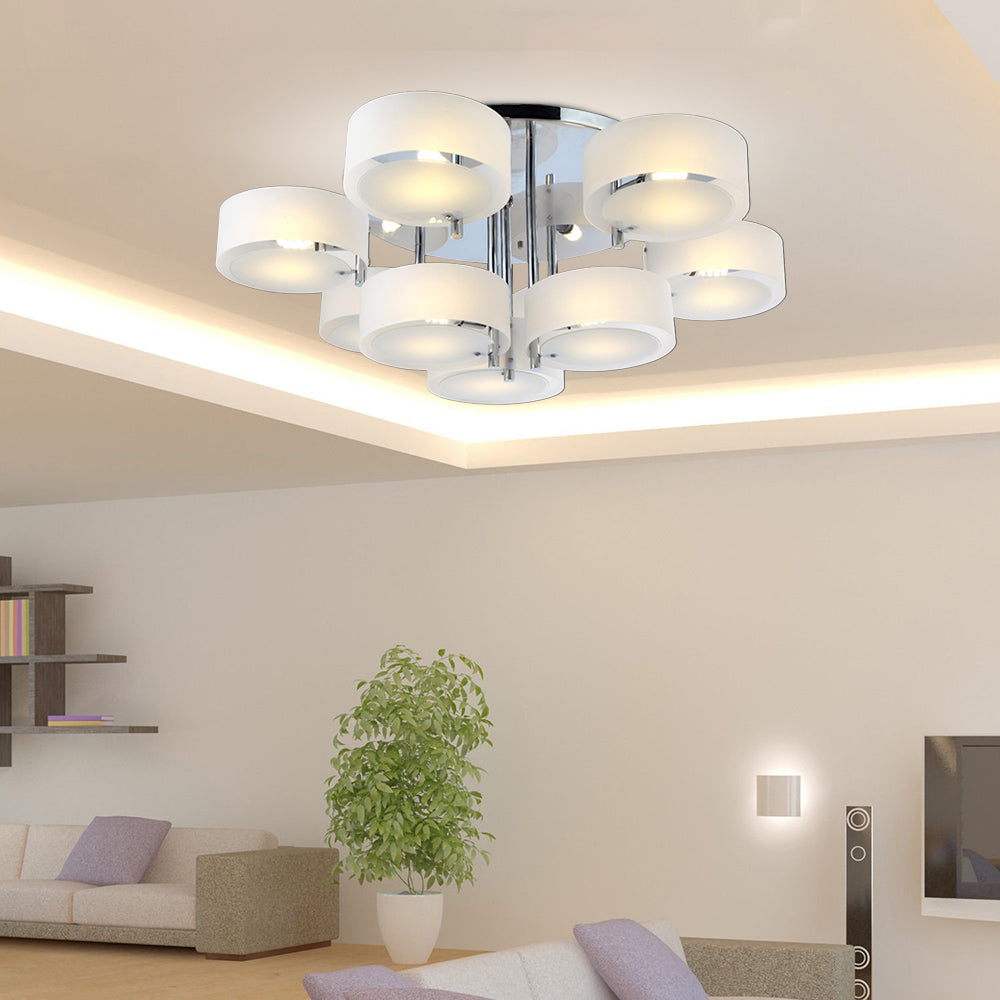 Quinn Modern Round Acrylic Glass Flush Mount Ceiling Light Hallway