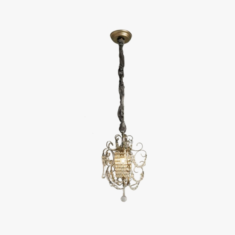 Alessio Modern Metal Crystal Pendant Light Bedroom