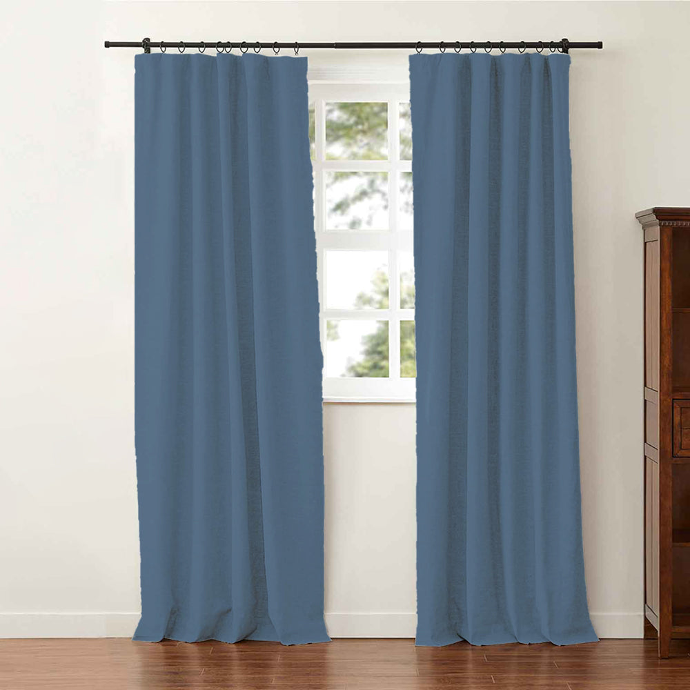 Aira Linen Cotton Curtain Pleated