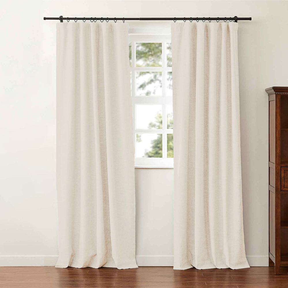 Aira Linen Cotton Curtain Pleated