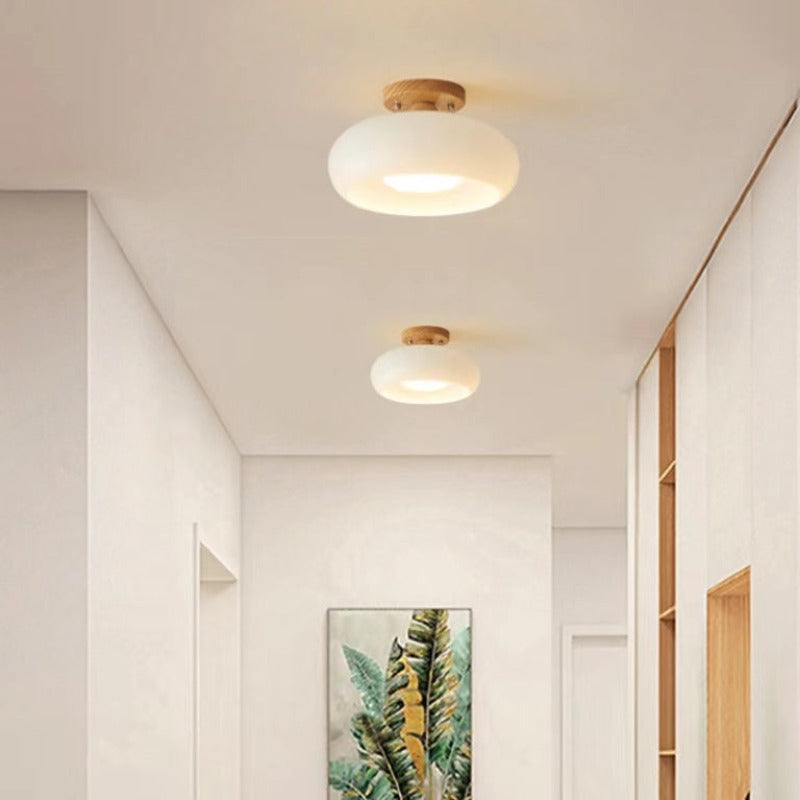 Hailie Modern LED Flush Mount Ceiling Light Metal Glass Living Room