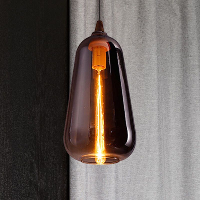 Hailie Modern Art Amber  Glass Pendant Light