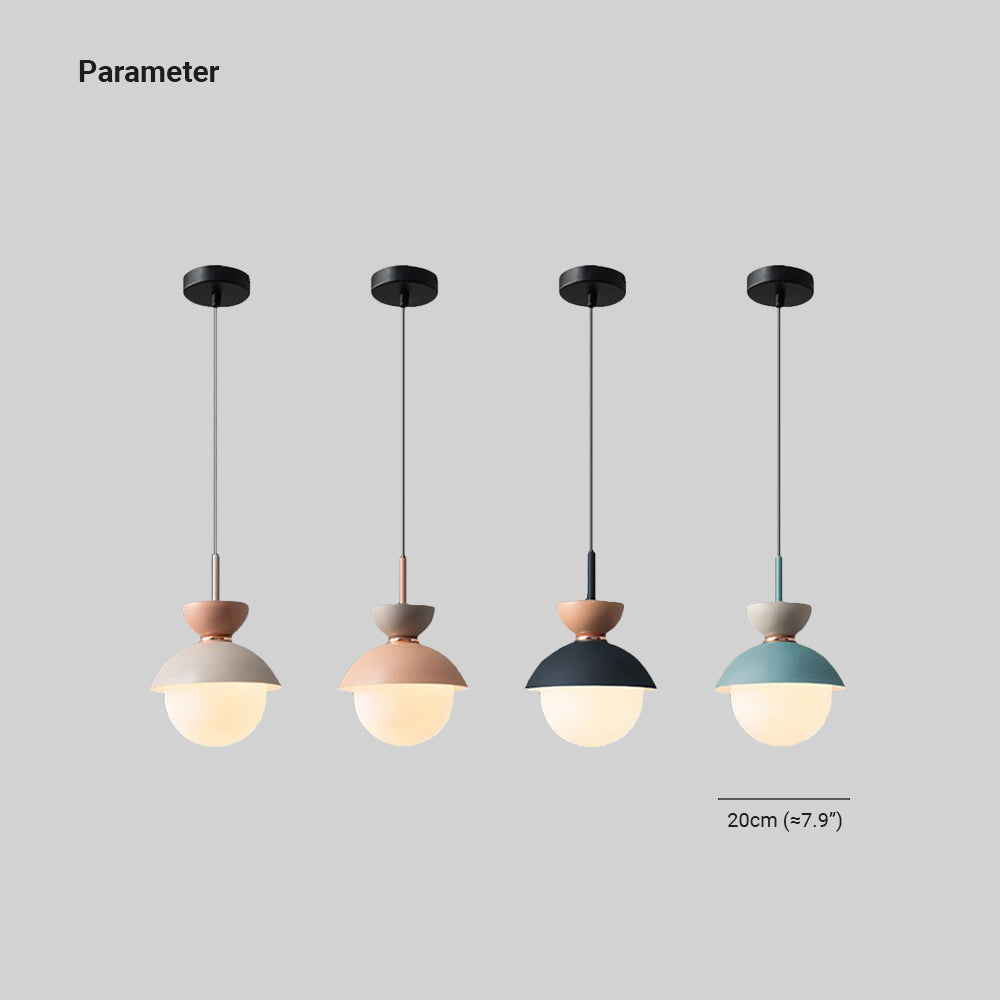 Morandi Nordic Minimalist Globe Pendant Light，4 Colours