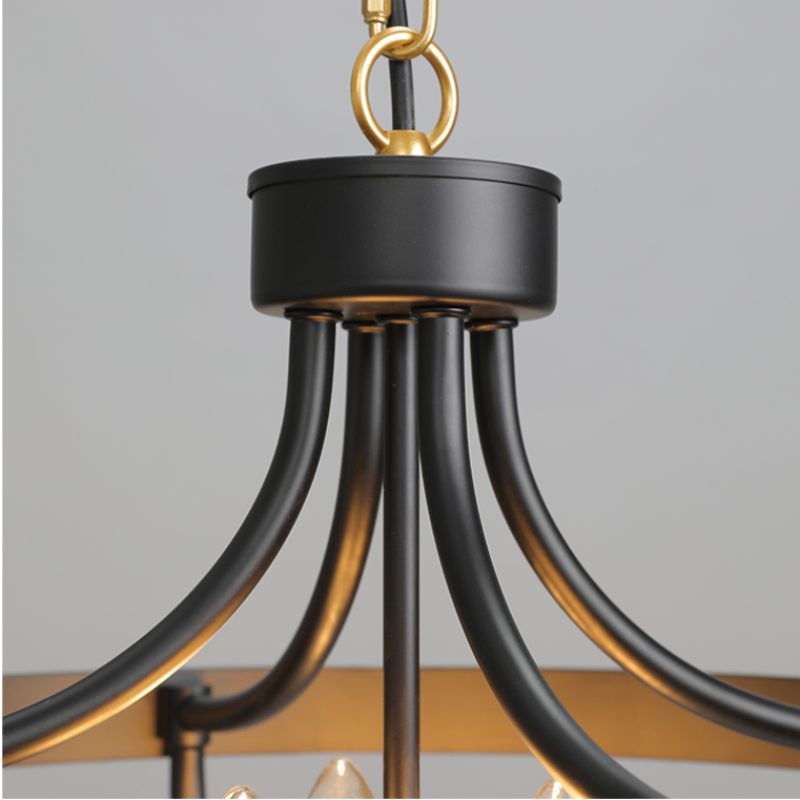 Alessio Vintage LED Pendant Light Matte Black Metal Dining Room