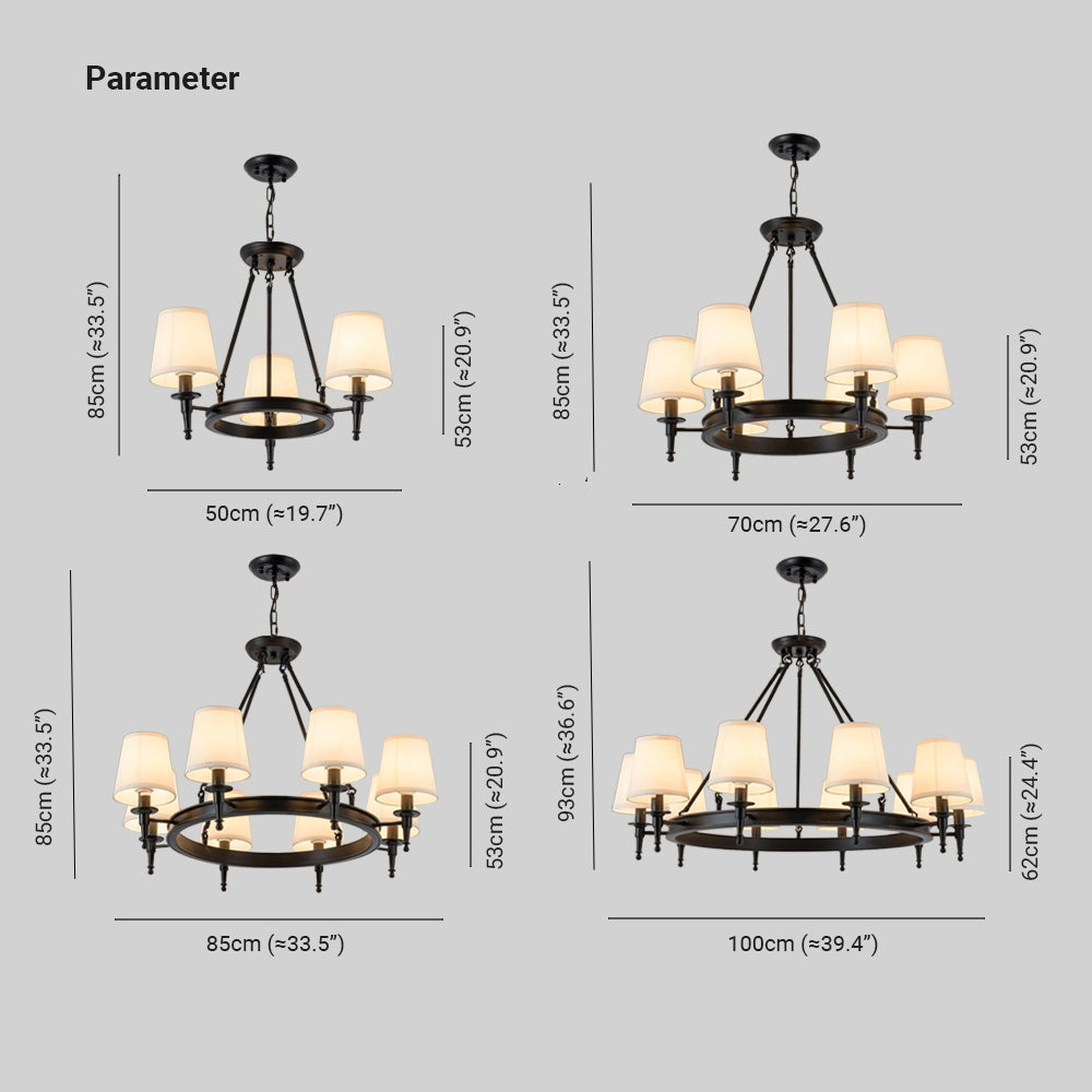 Metal circle deals chandelier