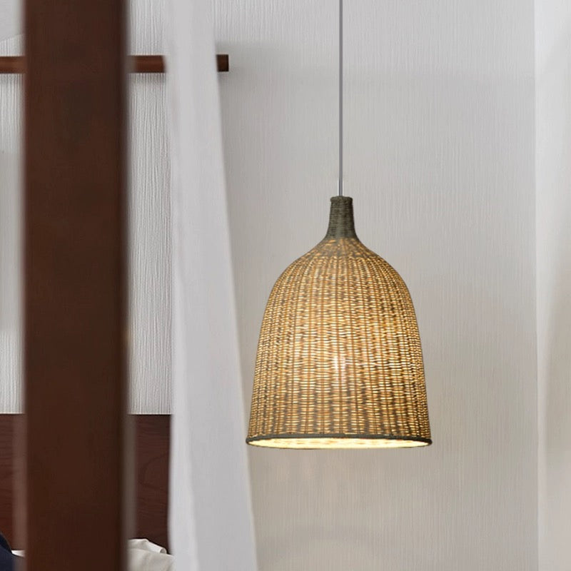 Muto Modern Rattan Pendant Light  Over Dining Table/Bedroom