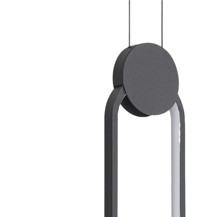 Nyla Modern LED Pendant Light Black/White Metal Living Room