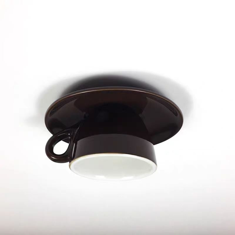 Morandi Modern Coffee Cups Ceramic Flush Ceiling Lighting