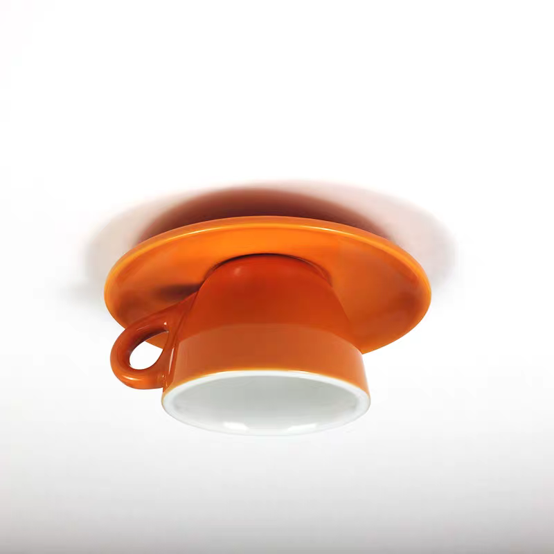 Morandi Modern Coffee Cups Ceramic Flush Ceiling Lighting