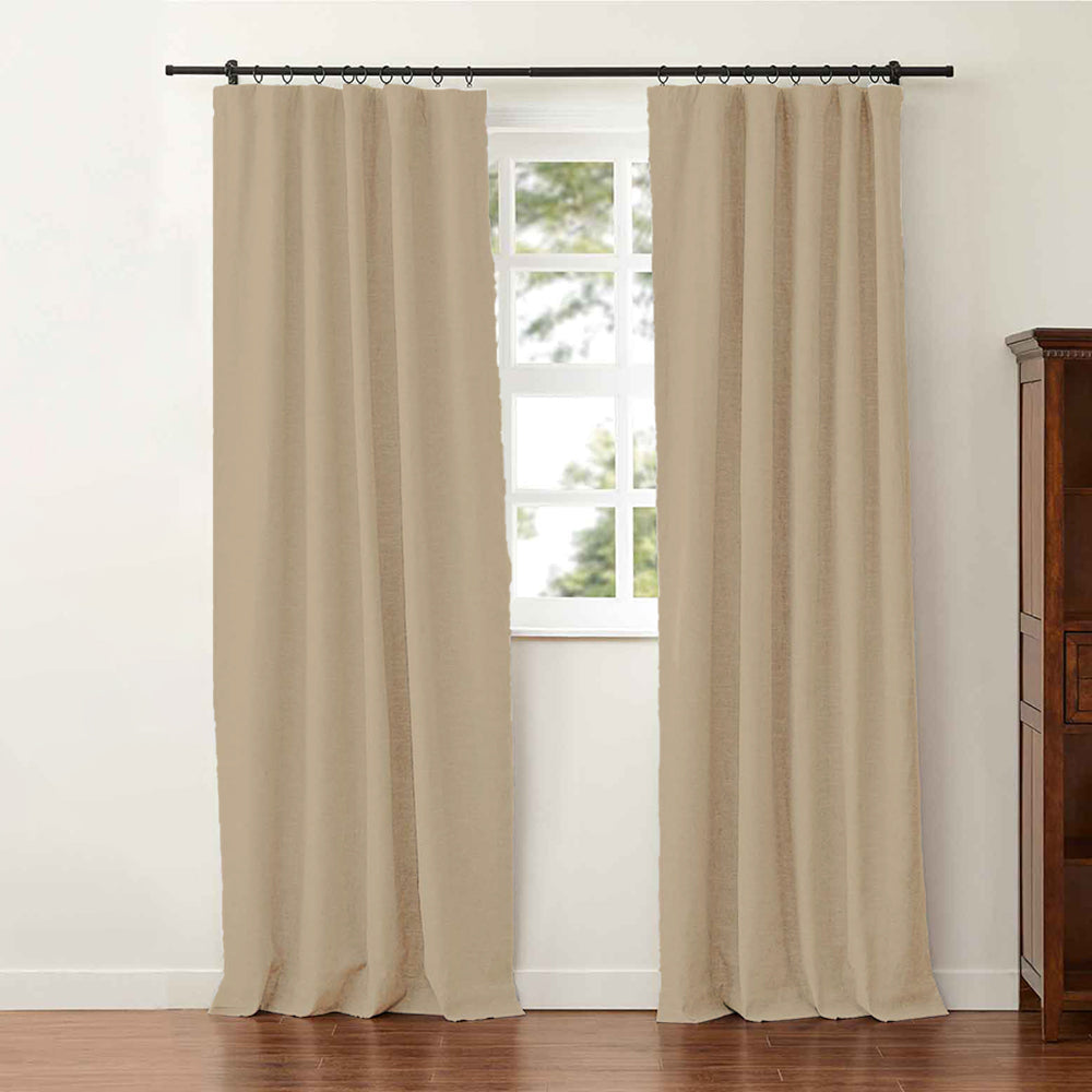 Aira Linen Cotton Curtain Pleated