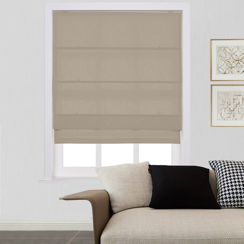 Loomy Polyester Linen Roman Shade Cord Lift