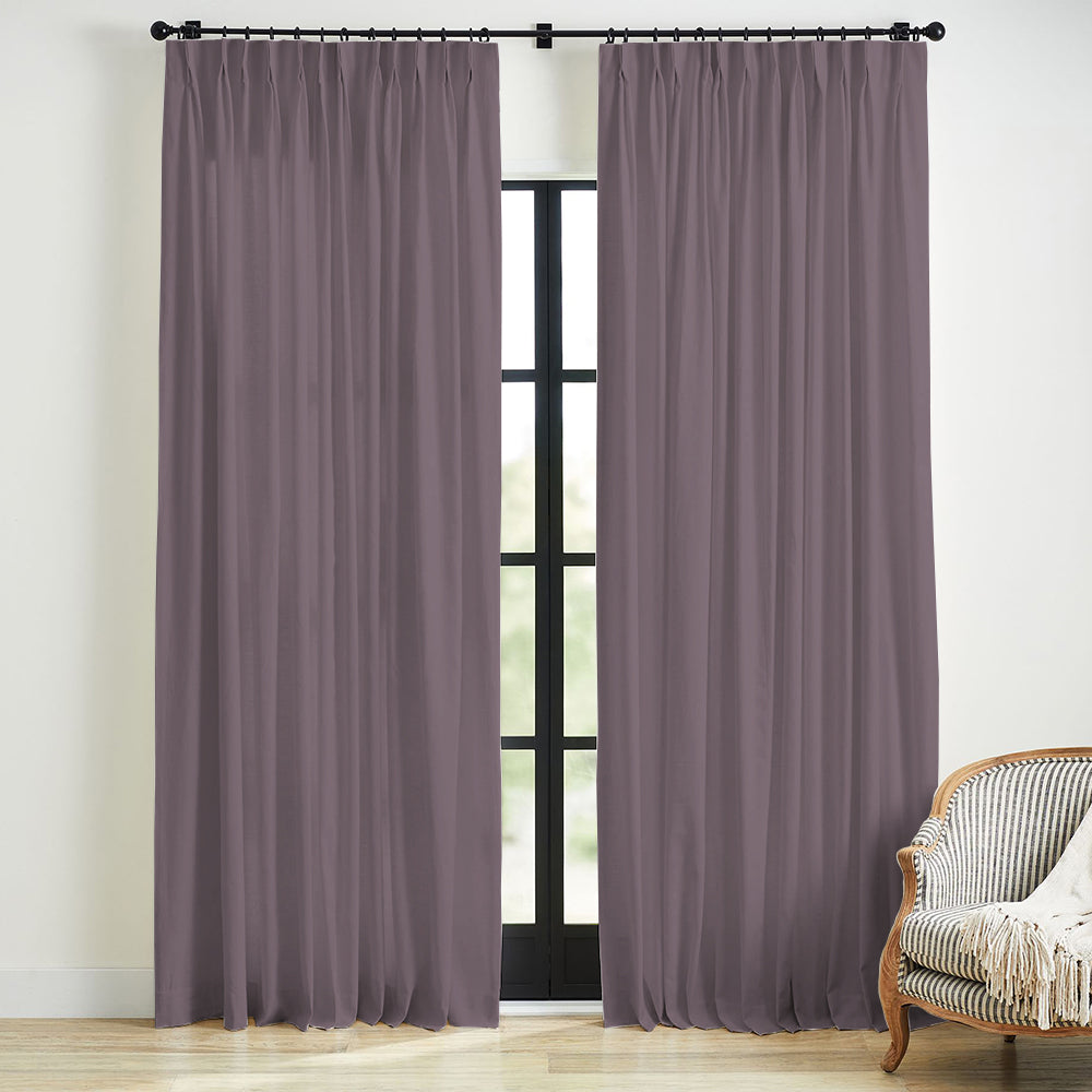 Skyler Linen Blackout Curtain Pleated