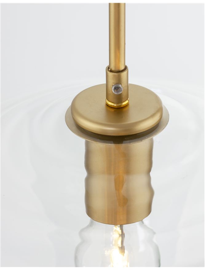 Hailie Pendant Light Clear Glass, Clear/Amber, Bedroom