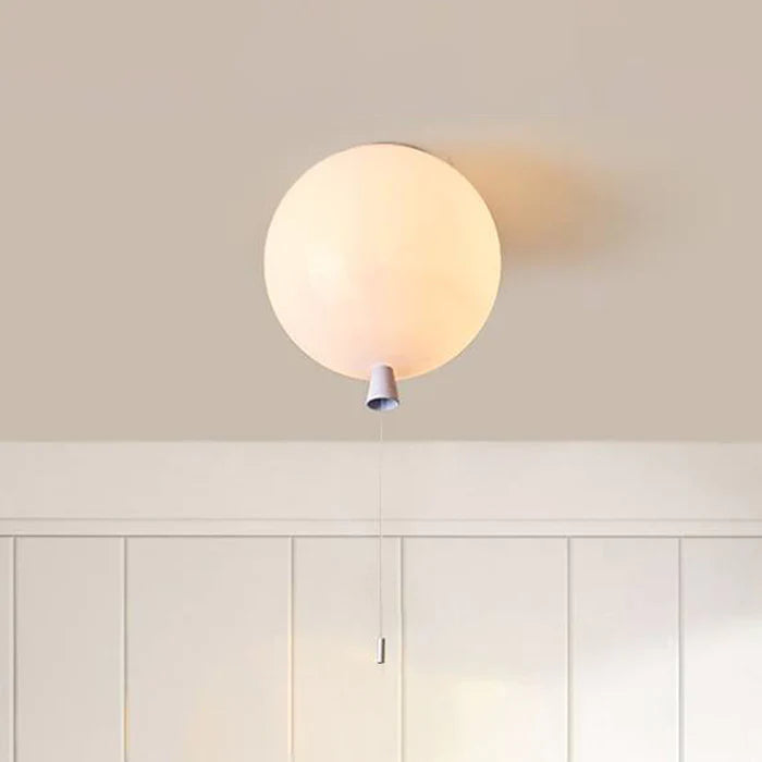 Fateh Glossiness Ceiling Light Balloon Flush Mount, Bedroom