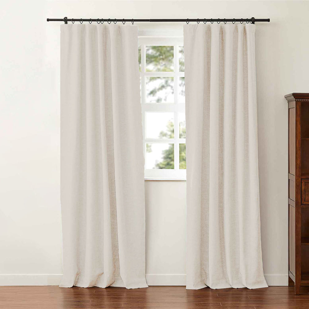 Aira Linen Cotton Curtain Pleated