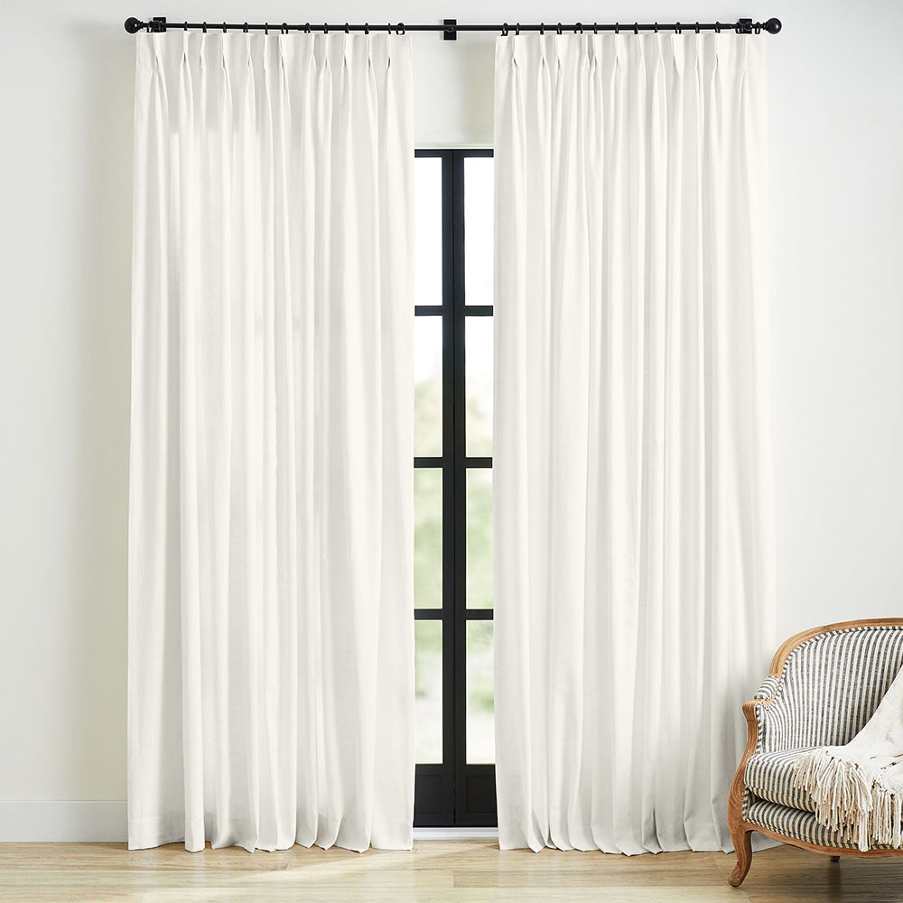 Skyler Linen Blackout Curtain Pleated
