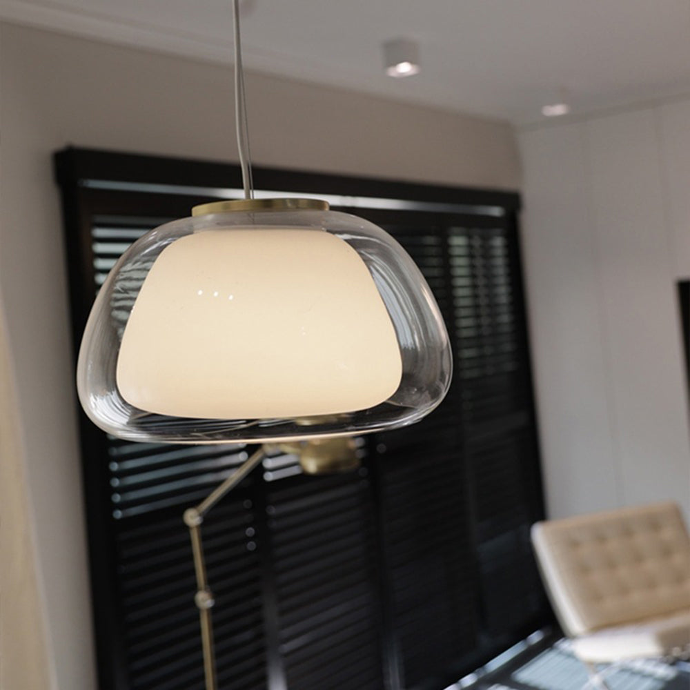 Byers Double Layer White Glass Pendant Light