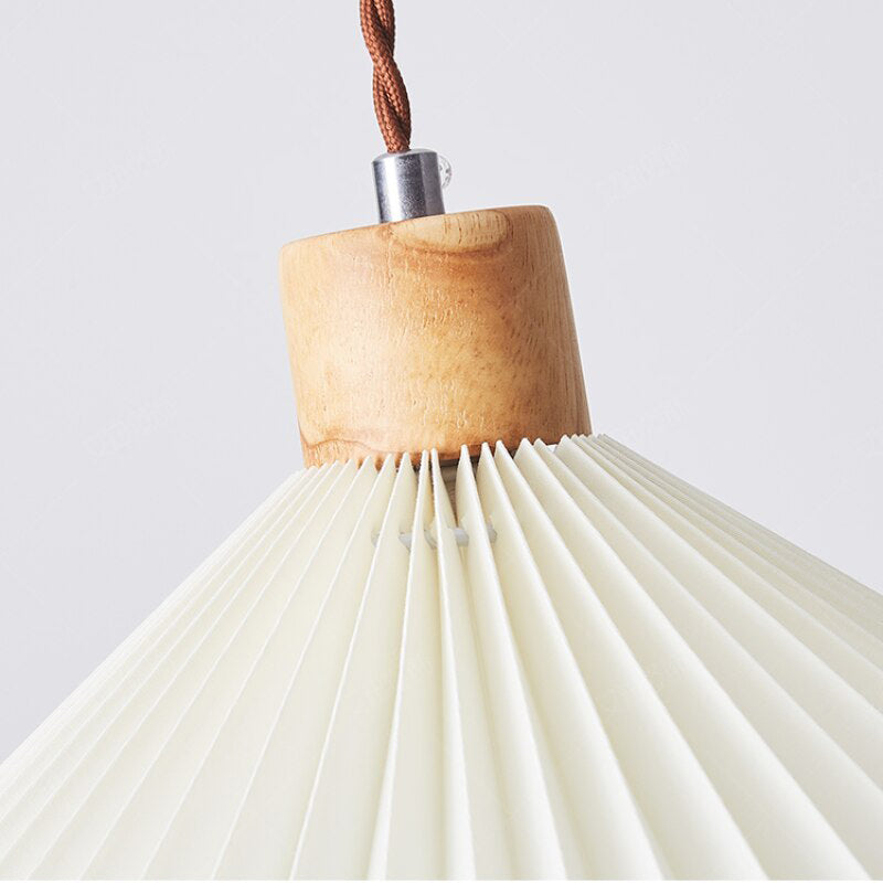 Ozawa Pendant Light Umbrella Shape Art, Wood, White, Bedroom