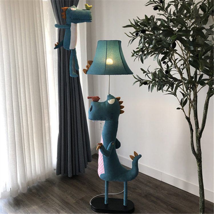 Minori Modern Dinosaur Metal/Fabric Floor Lamp