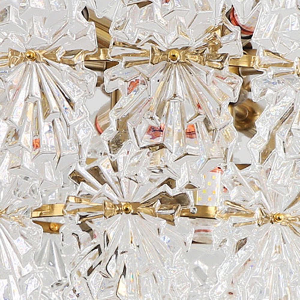 Marilyn Elegant Gold Pendant Light 3 Rings, Metal/Glass